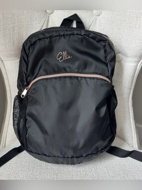 NWT Ellie Lightweight Compact Workout Backpack Black